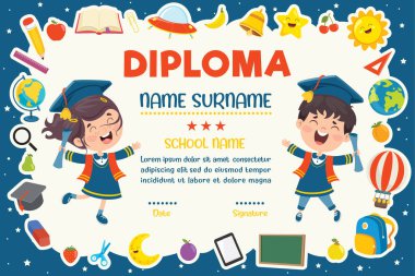Anaokulu ve İlkokul Çocukları Diploması