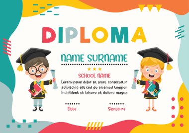 Anaokulu ve İlkokul Çocukları Diploması