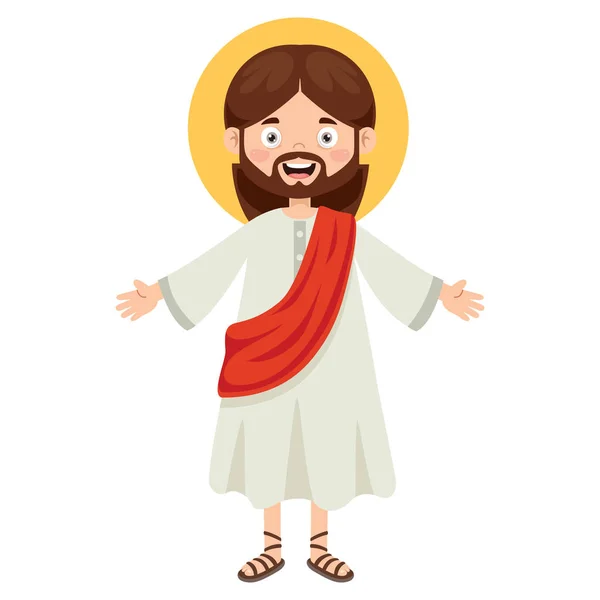 Карикатура Иисуса Христа — стоковый вектор