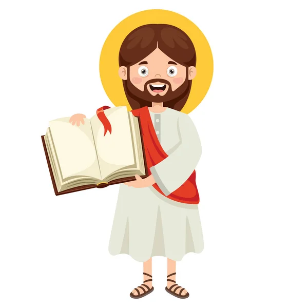 Cartoon Tekening Van Jezus Christus — Stockvector