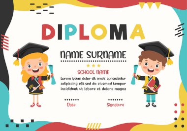 Anaokulu ve İlkokul Çocukları Diploması