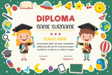 Anaokulu ve İlkokul Çocukları Diploması