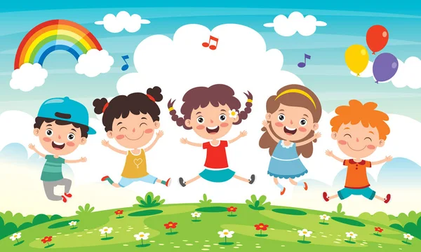 Mutlu Küçük Çocuklar Eğleniyor