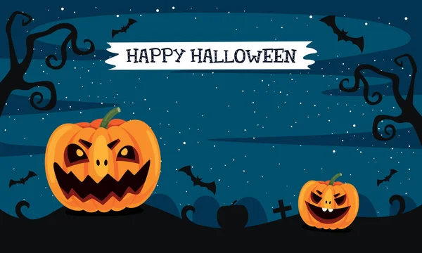 Halloween Design Mit Cartoon Charakter — Stockvektor