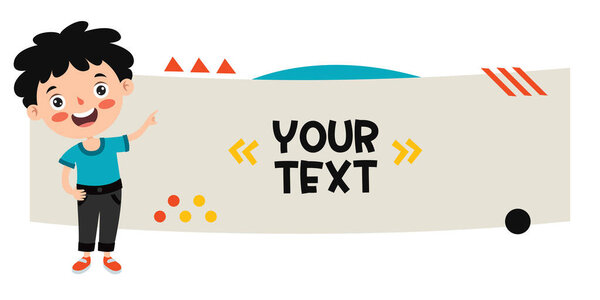 Забавный ребенок, подающий и указывающий