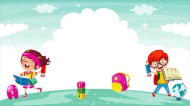 Mutlu Okul Çocukları Doğada Çalışıyor