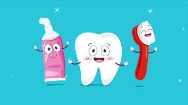 Çizgi film Karakterleri ile Diş Fırçalama Konsepti