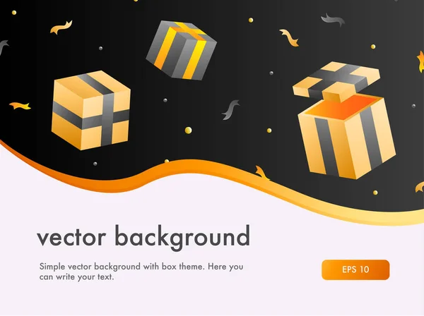 Vektor Hintergrund Mit Hellen Farben Und Überraschungsbox Thema — Stockvektor