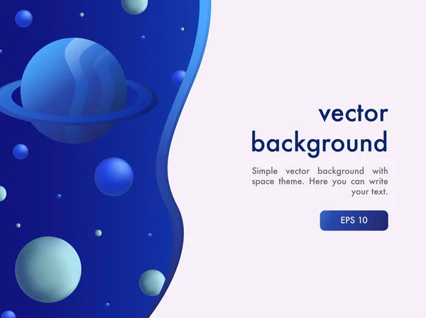 Fundo Vetorial Com Cores Brilhantes Tema Espaço — Vetor de Stock