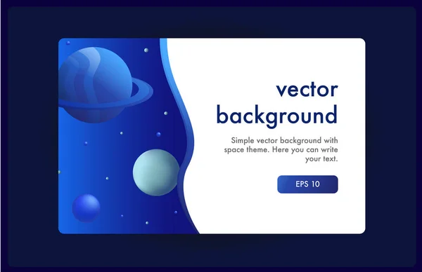 Fondo Vectorial Con Colores Brillantes Tema Espacio — Archivo Imágenes Vectoriales