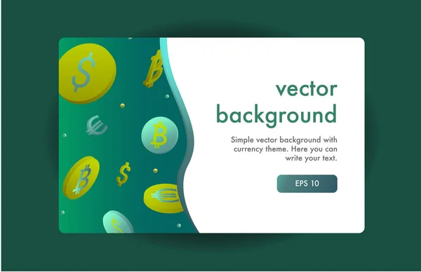 Fondo Vectorial Con Colores Brillantes Tema Dinero — Archivo Imágenes Vectoriales