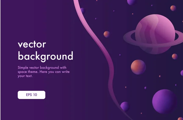 Fondo Vectorial Con Colores Brillantes Tema Espacio — Vector de stock