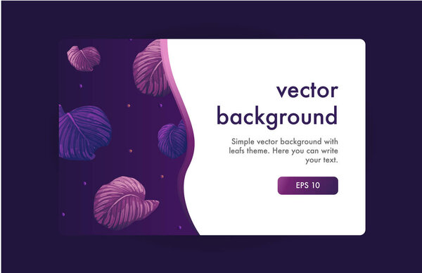 Vector background with bright colors and leafs theme