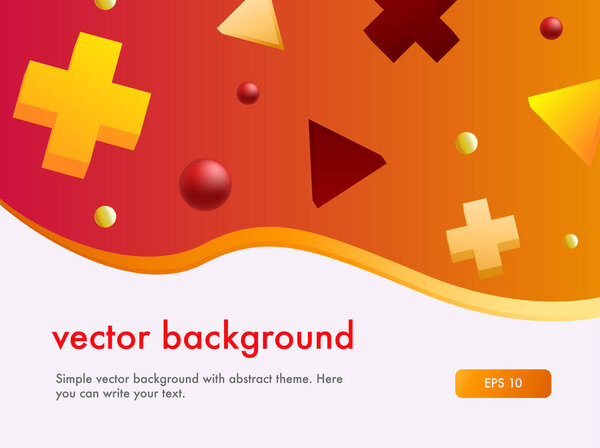 Vector background with bright colors and minimalistic design.