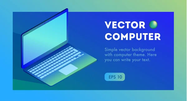 Vector Computer Background Vector Illustration — Stock Vector