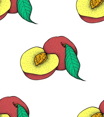 Şeftali desen. vektör