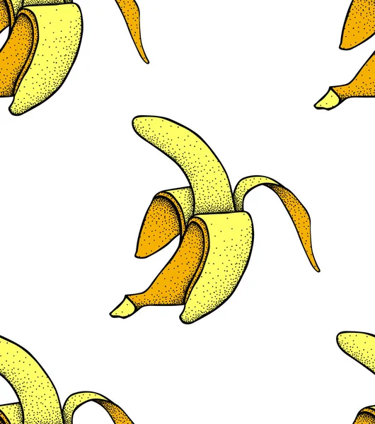 Obst-Menü, Bananen von Hand gezeichnet — Stockvektor