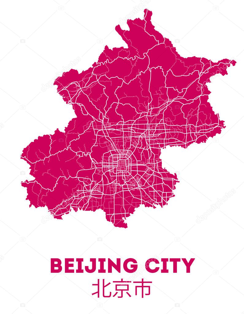 Beijing vector city street map