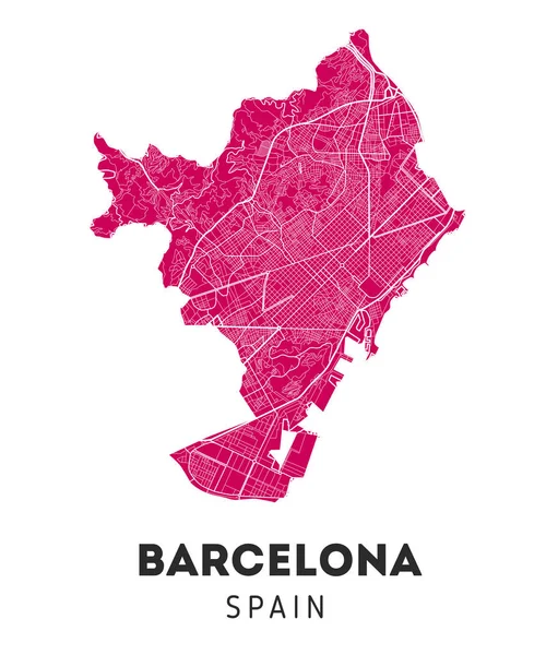 Vector city map of Barcelona. — Stock Vector