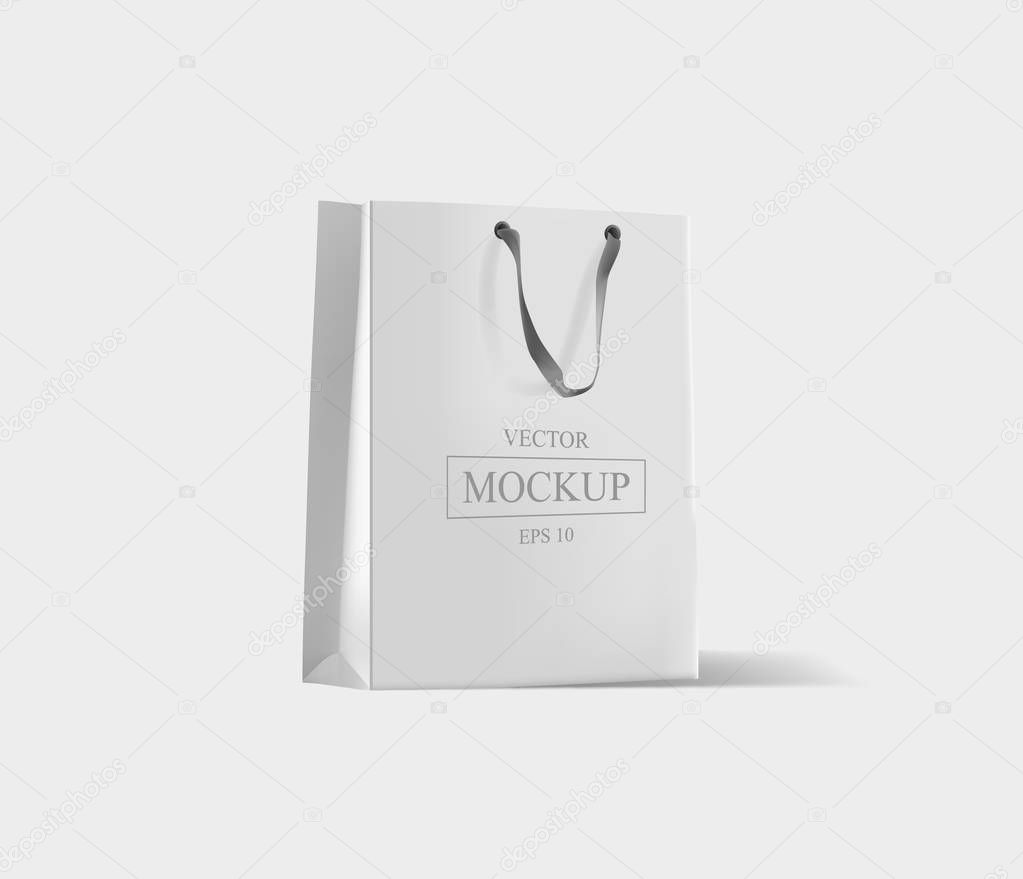  Shopping bag. Mock-up of blank package.