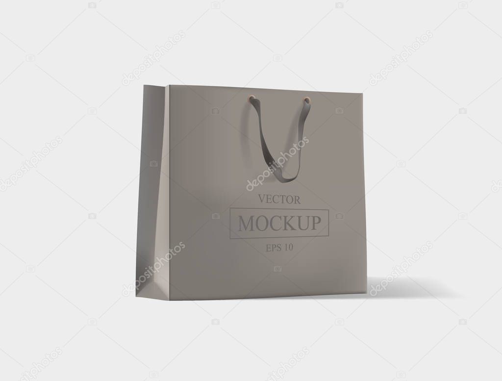 Shopping bag. Mock-up of blank package.