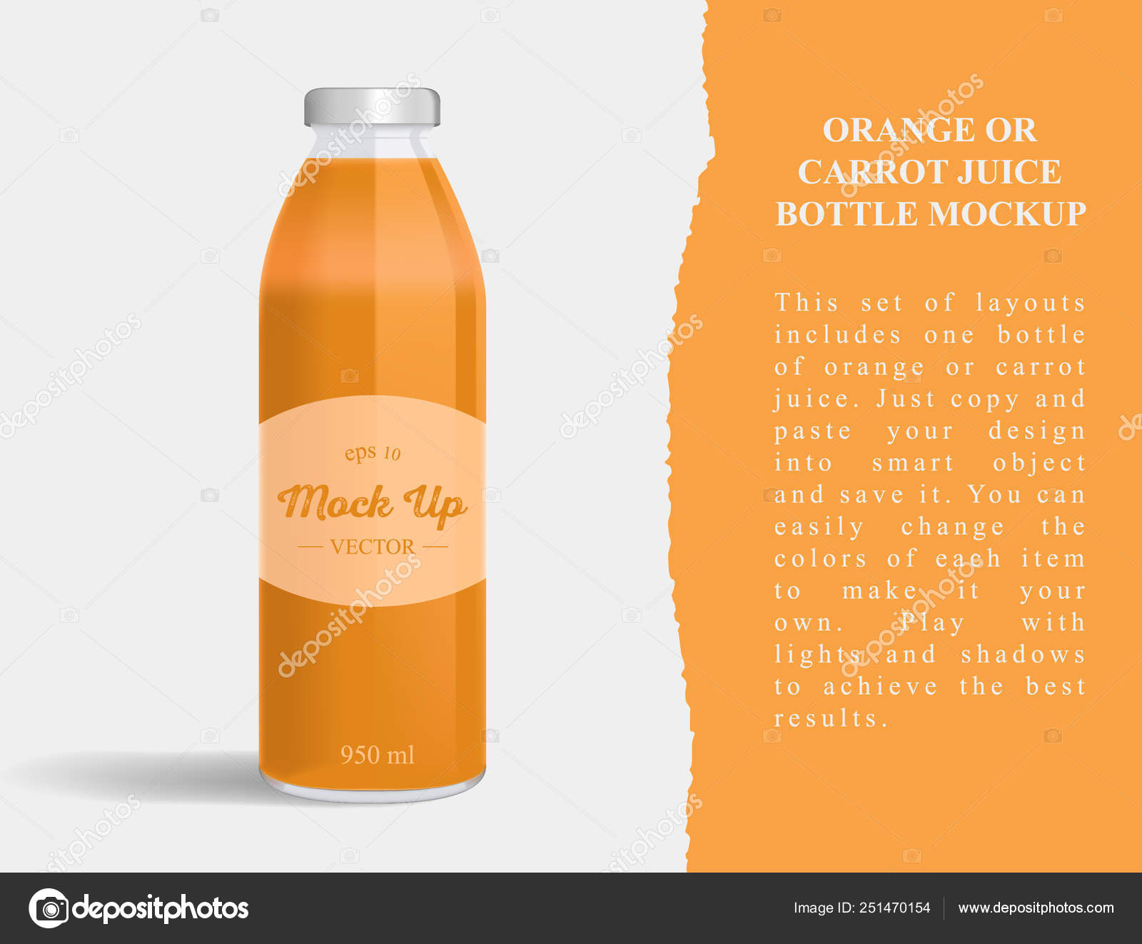 Download Orange Or Carrot Juice Package Design With Label Vector Image By C Bigunksu Vector Stock 251470154