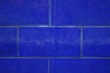 Mavi bir kiremit arka plan. Mavi doku