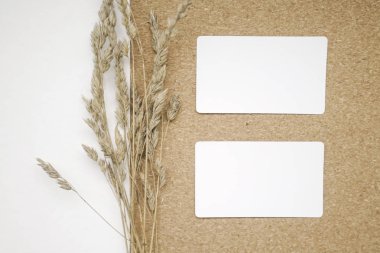 Sivri arka plan ile kartvizit Mockup.