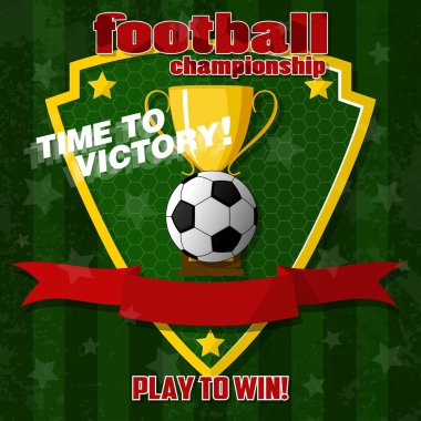 Futbol Tema tasarım. T-shirtler, afiş ve diğer süslemeler için.