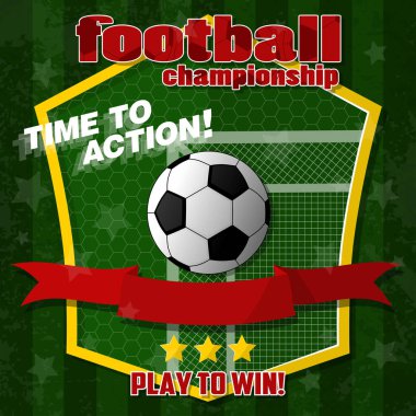 Futbol Tema tasarım. T-shirtler, afiş ve diğer süslemeler için.