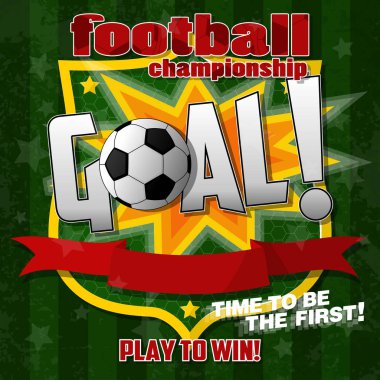 Futbol Tema tasarım. T-shirtler, afiş ve diğer süslemeler için.