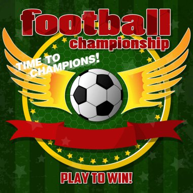 Futbol Tema tasarım. T-shirtler, afiş ve diğer süslemeler için.