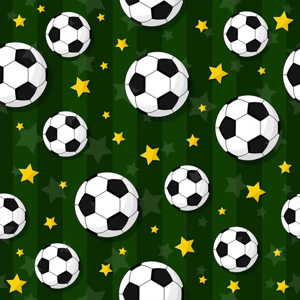 Nahtloses Muster Beim Thema Fußball — Stockvektor