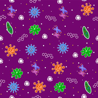 Biyoloji okul konulu seamless modeli. Tüm öğeleri farklı katmanlarda bulunan ve kolayca manipüle edilebilir.