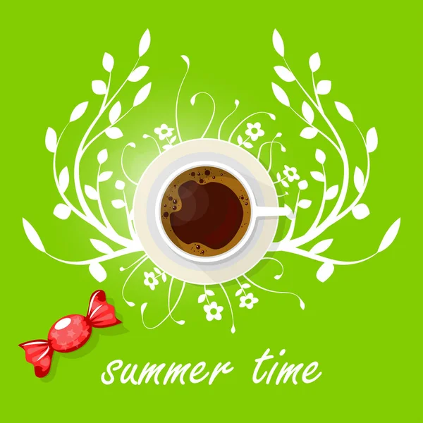 Kahve Tema illüstrasyon. Dekorasyon, Yazdır veya reklam için. 