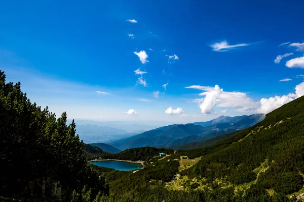 Paisagem Verão Paisagem Com Lago Abrigo Sinanitsa Pirin Mountain Bulgária — Fotografia de Stock