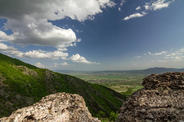 Restos Ruínas Das Paredes Pedra Fortaleza Medieval Chamada Anevo Kale — Fotografia de Stock