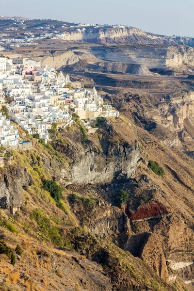 Elevada Escena Increíblemente Romántica Santorini Fira Grecia Desde Arriba Increíble — Foto de Stock