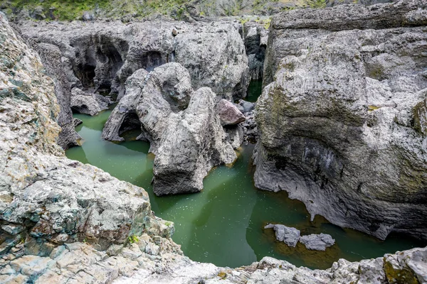 Дневной Весенний Вид Удивительный Каньон Дьявола Природный Феномен Болгарии Известный — стоковое фото