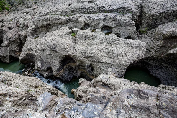 Vista Primaverile Diurna Scattata Presso Incredibile Fenomeno Naturale Del Devil — Foto Stock