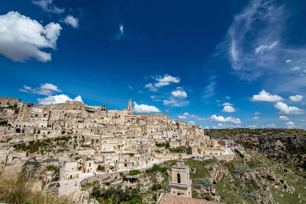 Amplia vista panorámica de Matera, Italia — Foto de Stock