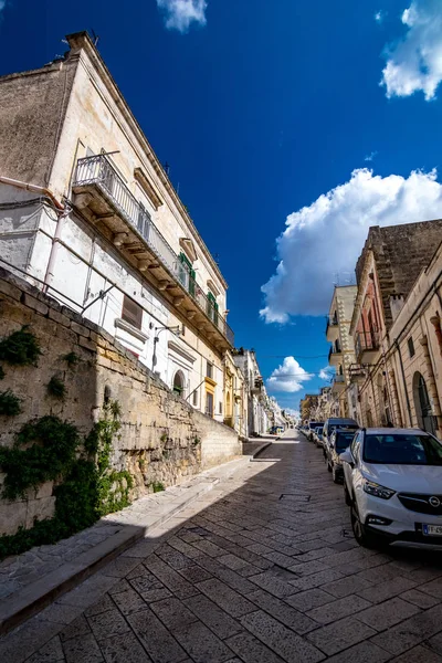 Yurt sokak cityscape, Matera, İtalya — Stok fotoğraf