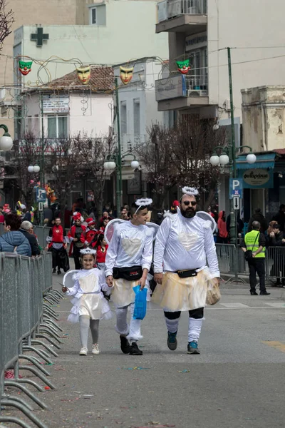 산티의 그리스 가면 축제, 순간 — 스톡 사진
