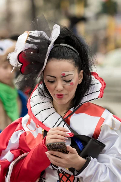 Festival de máscaras grego em Xanthi, momento — Fotografia de Stock