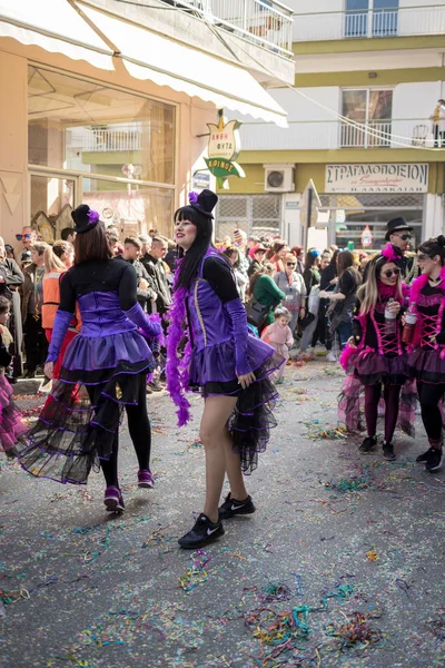 Греческий фестиваль маскарад в Ксанти, момент — стоковое фото