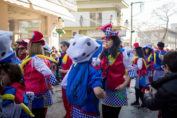 Festival de máscaras grego em Xanthi, momento — Fotografia de Stock