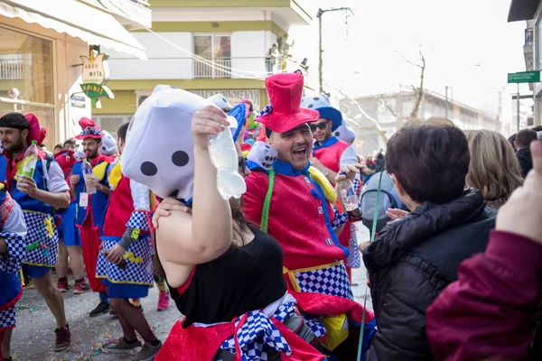 Görög maszkolás fesztivál Xanthi, pillanat — Stock Fotó