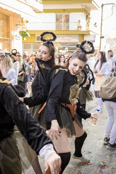 Festival de máscaras griegas en Xanthi, momento — Foto de Stock