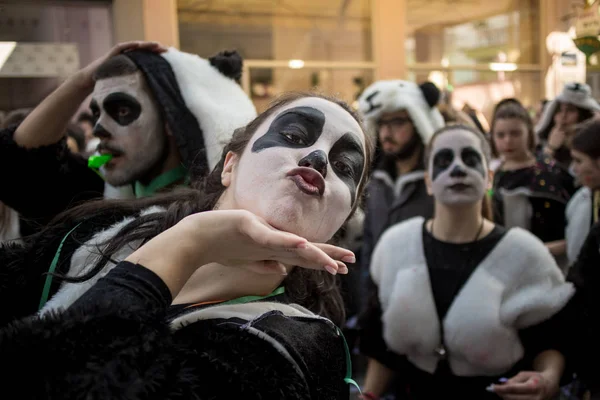 Festival de máscaras grego em Xanthi, momento — Fotografia de Stock