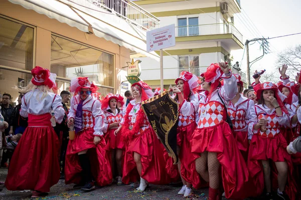 Řecký maškarní festival v Xanthi, moment — Stock fotografie